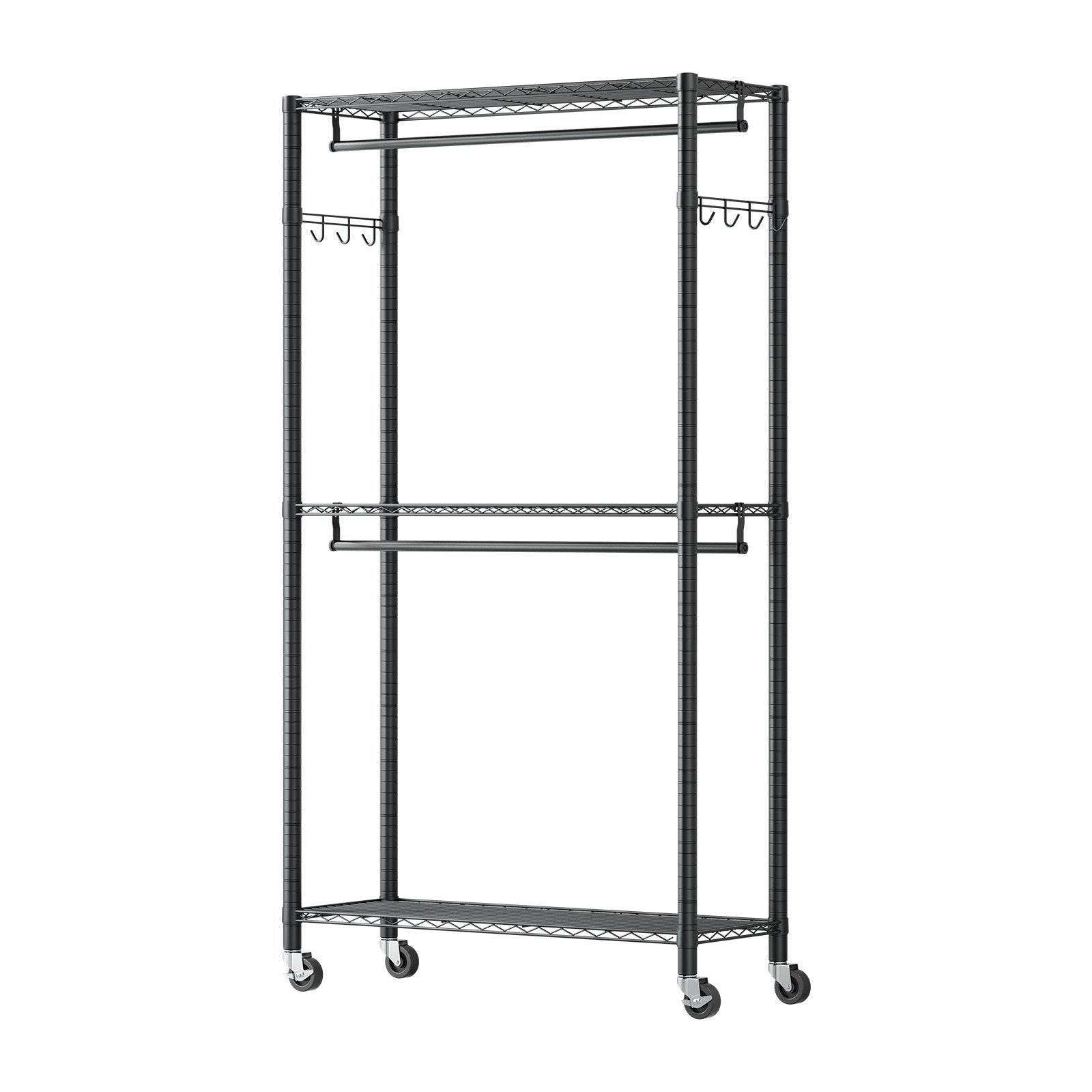 Drabužių kabykla su ratukais VEVOR SHSS9040199-2XM3B, 204 kg apkrova