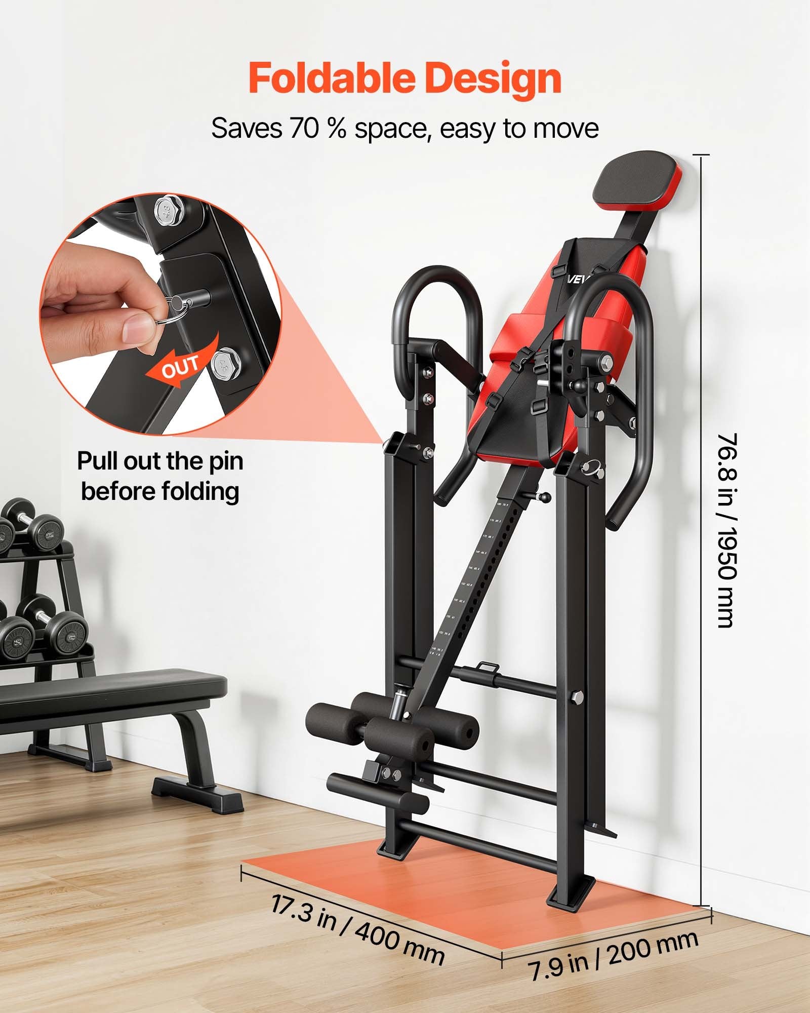 Inversinis stalas VEVOR QD002C, 136 kg apkrova