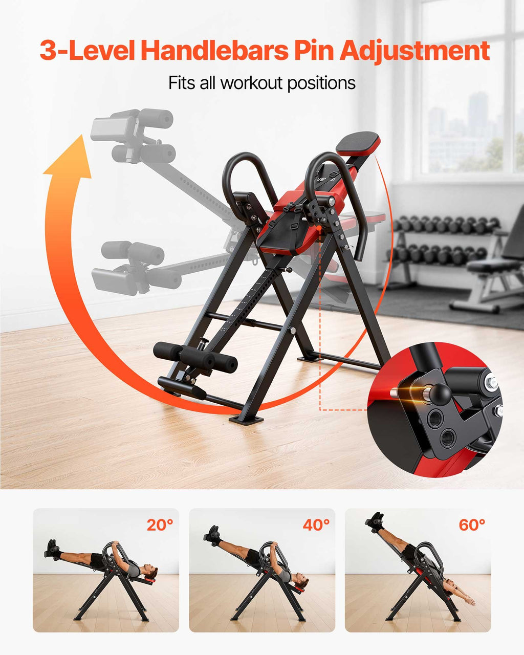 Inversinis stalas VEVOR QD002C, 136 kg apkrova