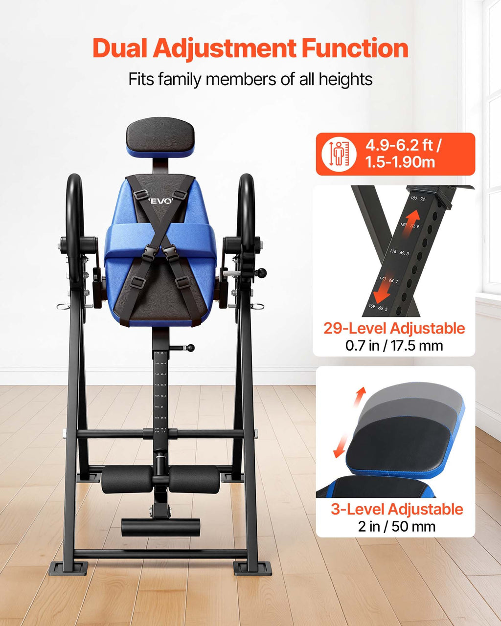 Inversinis stalas VEVOR QD002C, 136 kg keliamoji galia