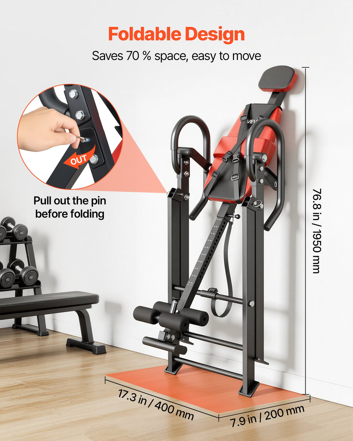 Inversinis stalas VEVOR QD002A, 136 kg apkrova