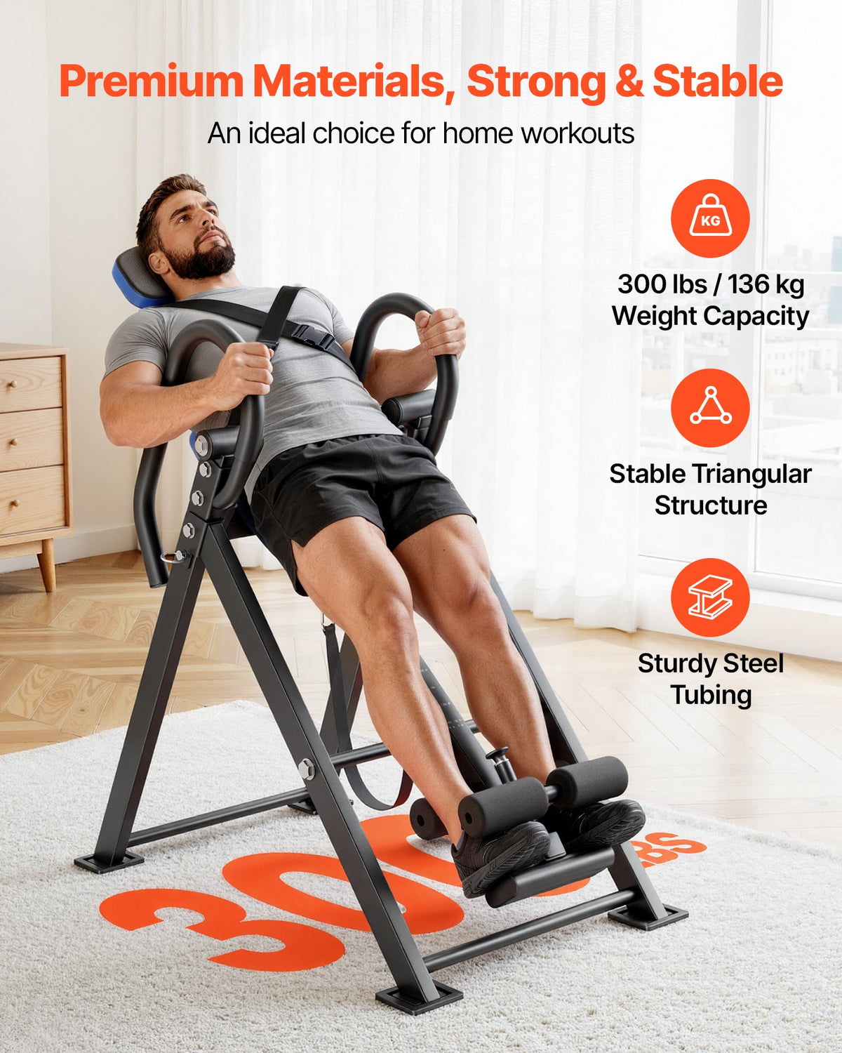 Inversinis stalas VEVOR QD002A, 136 kg keliamoji galia