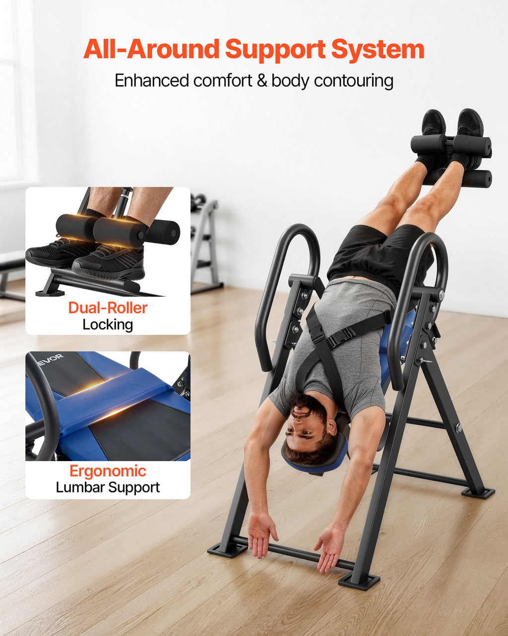 Inversinis stalas VEVOR QD002A, 136 kg keliamoji galia