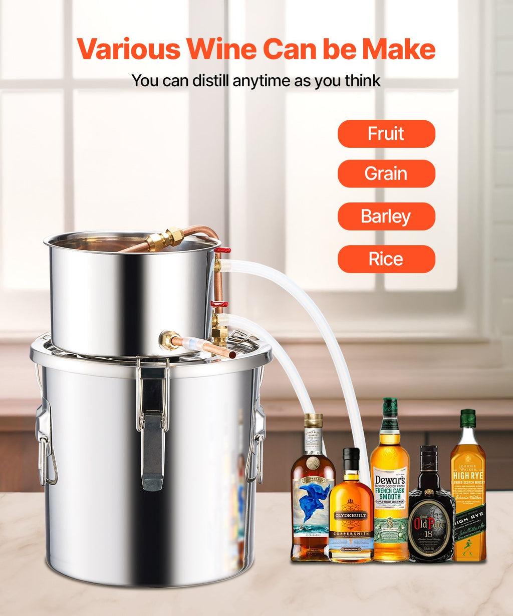 Alkoholio distiliavimo aparatas VEVOR STDB-10L, 11,4 l