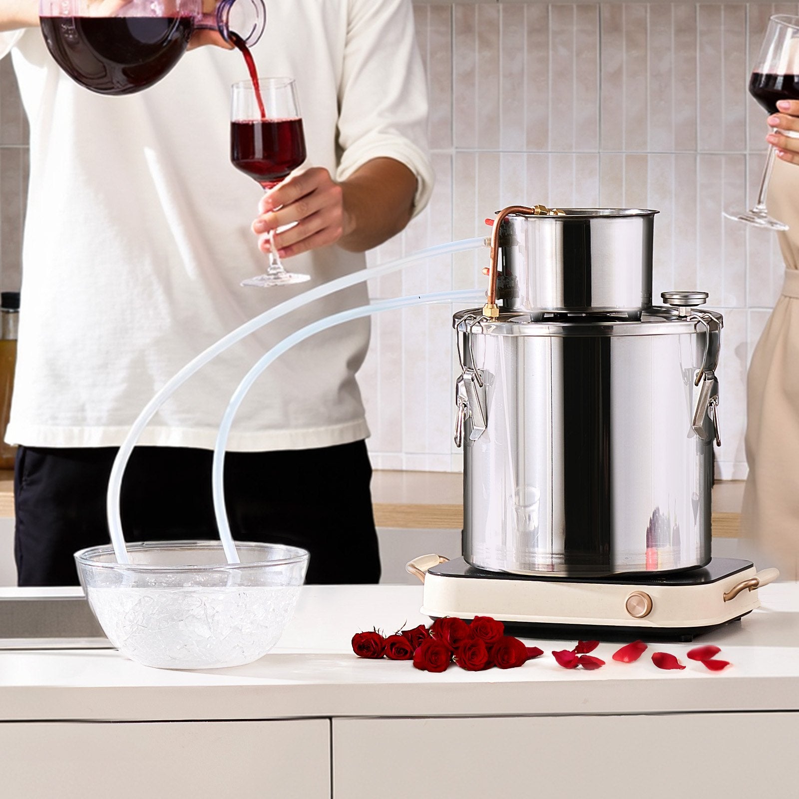 Alkoholio distiliavimo aparatas VEVOR STDB-20L, 19 l