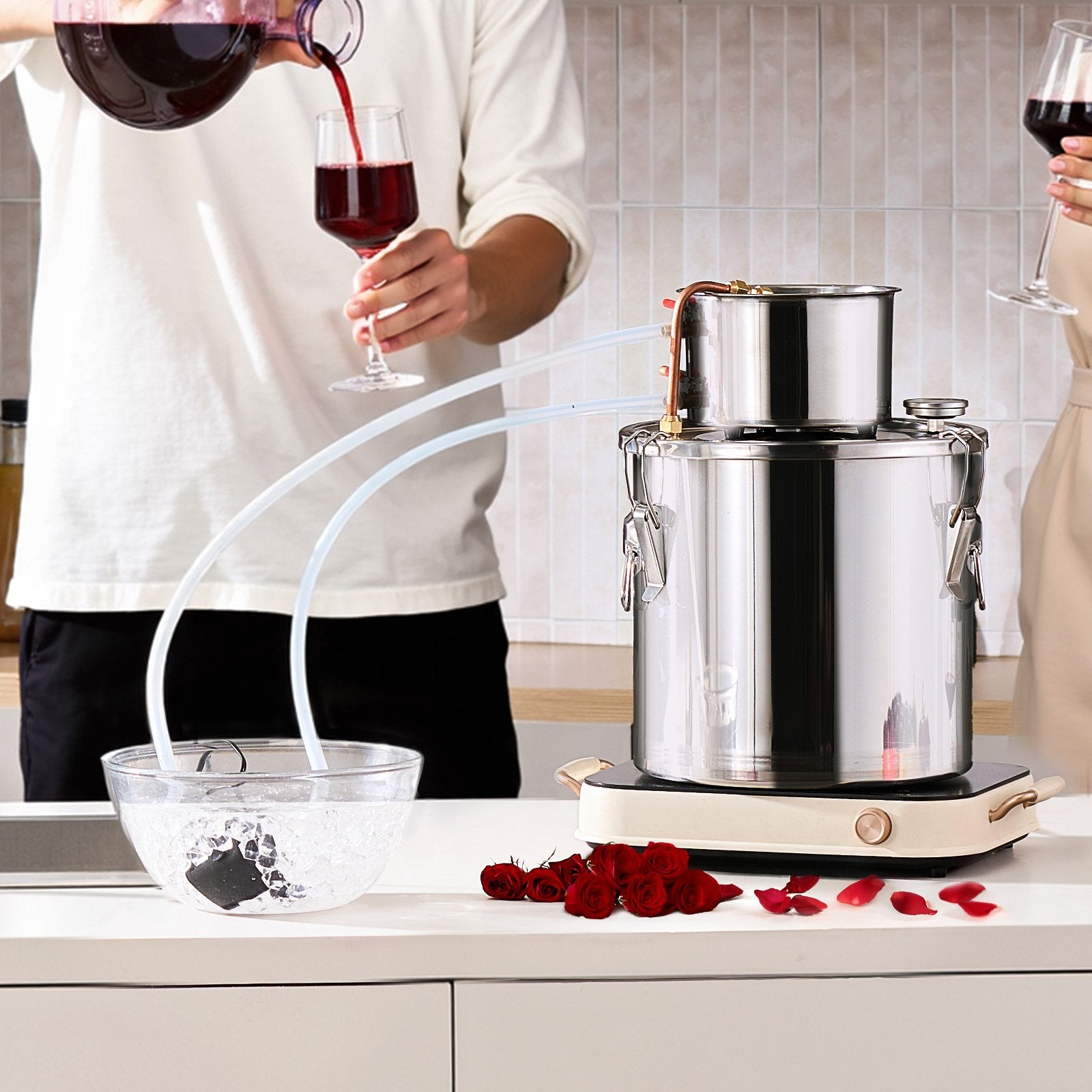 Alkoholio distiliavimo aparatas VEVOR STDB-20L-U, 19 l
