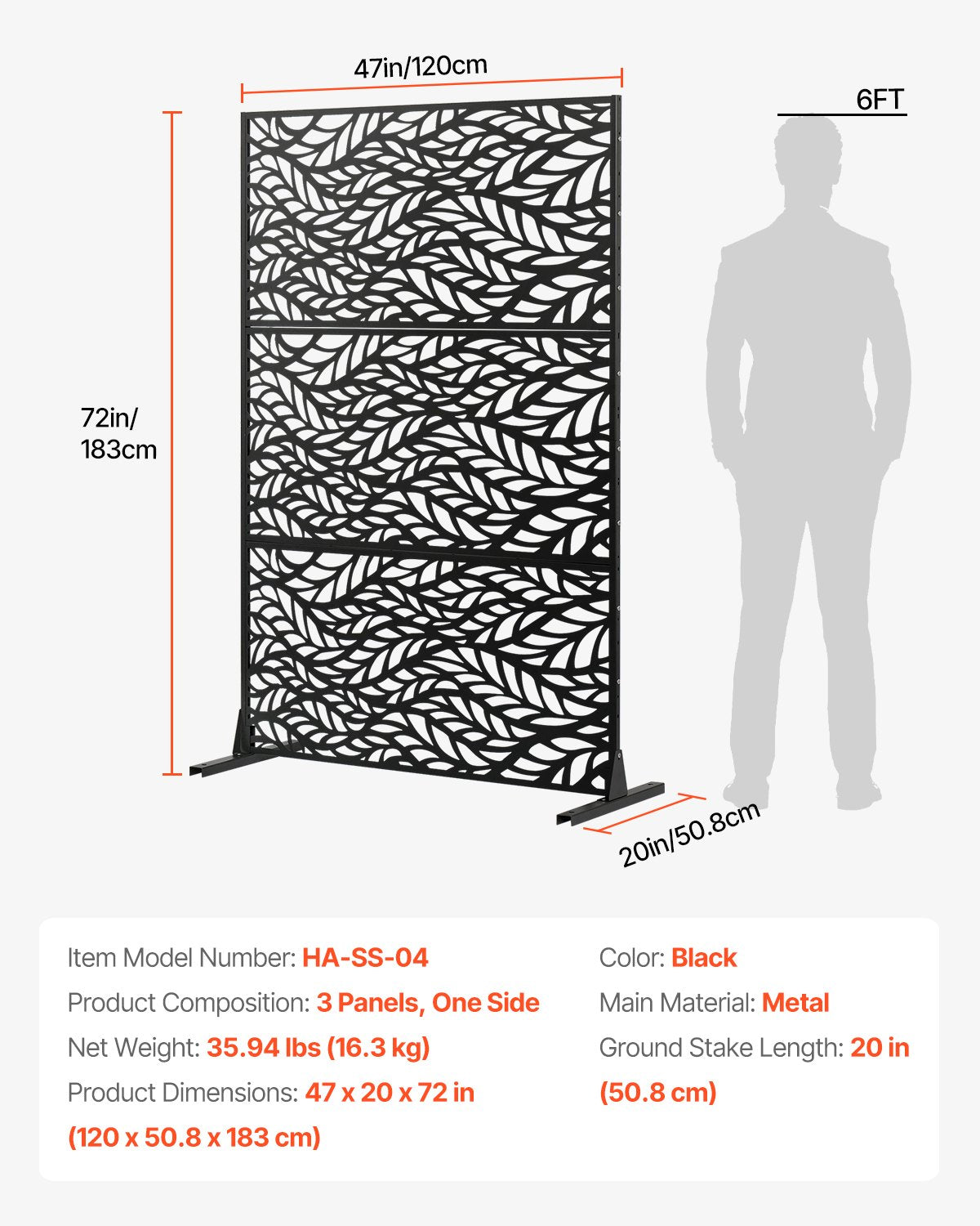 Metalo pertvara VEVOR HA-SS-04, 120 x 183 cm