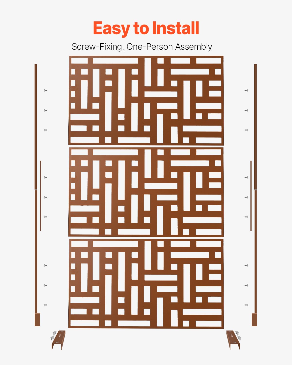 Metalinė privatumo pertvara VEVOR HA-SS-02, 120 x 193 cm