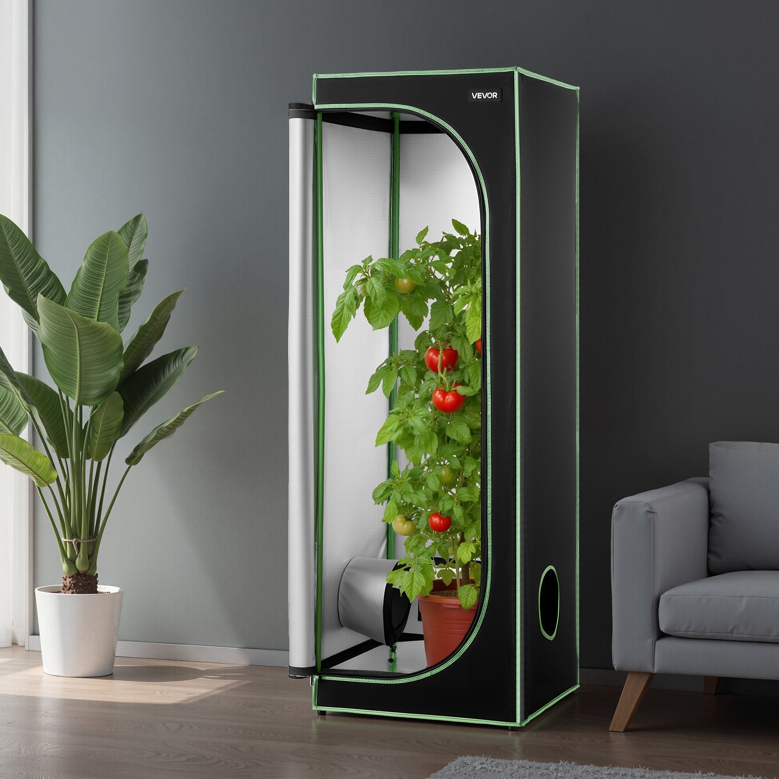 Auginimo palapinė VEVOR HX6060180, 60 x 60 x 180 cm