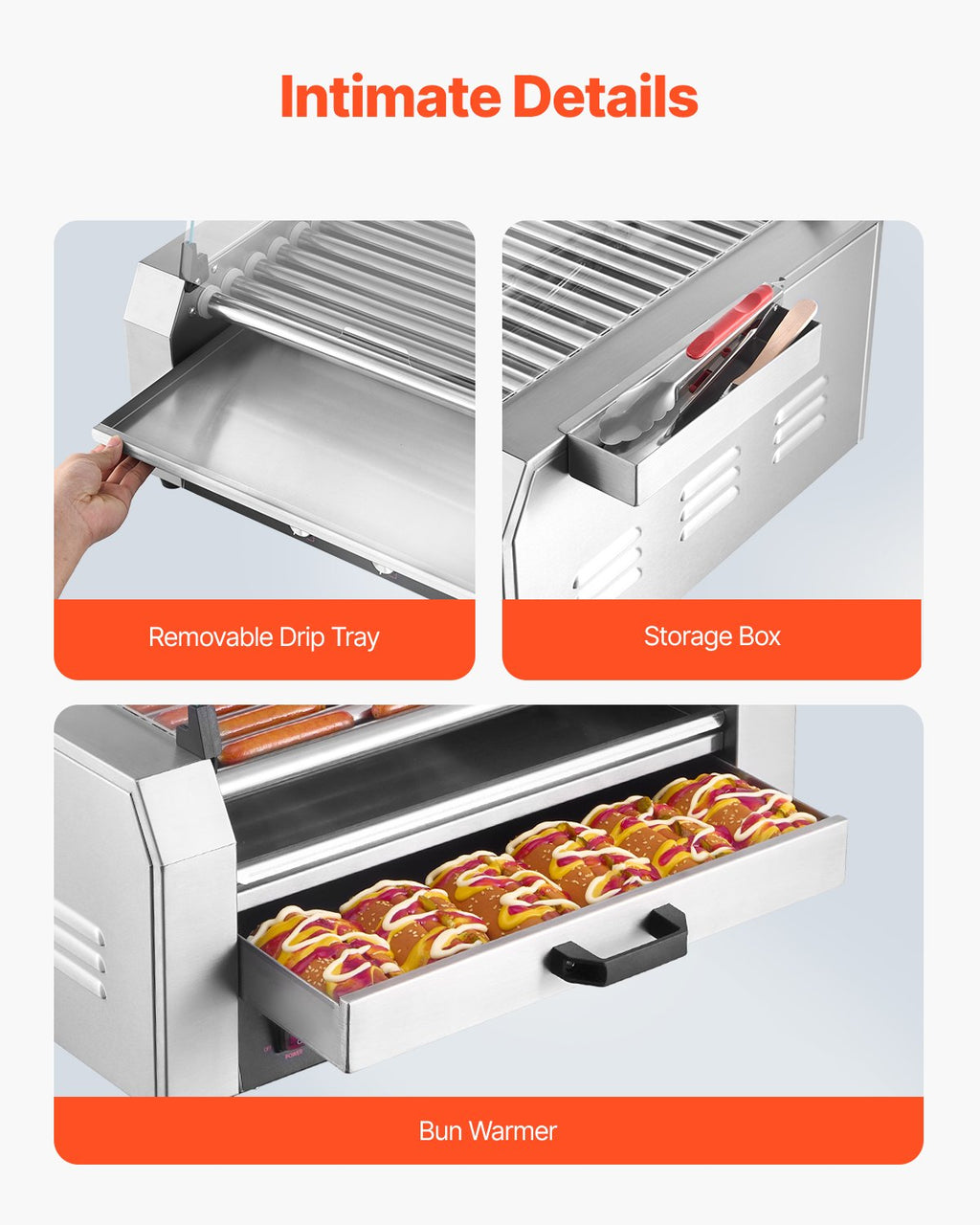 Dešrainių kepimo aparatas VEVOR HD11, 2400W