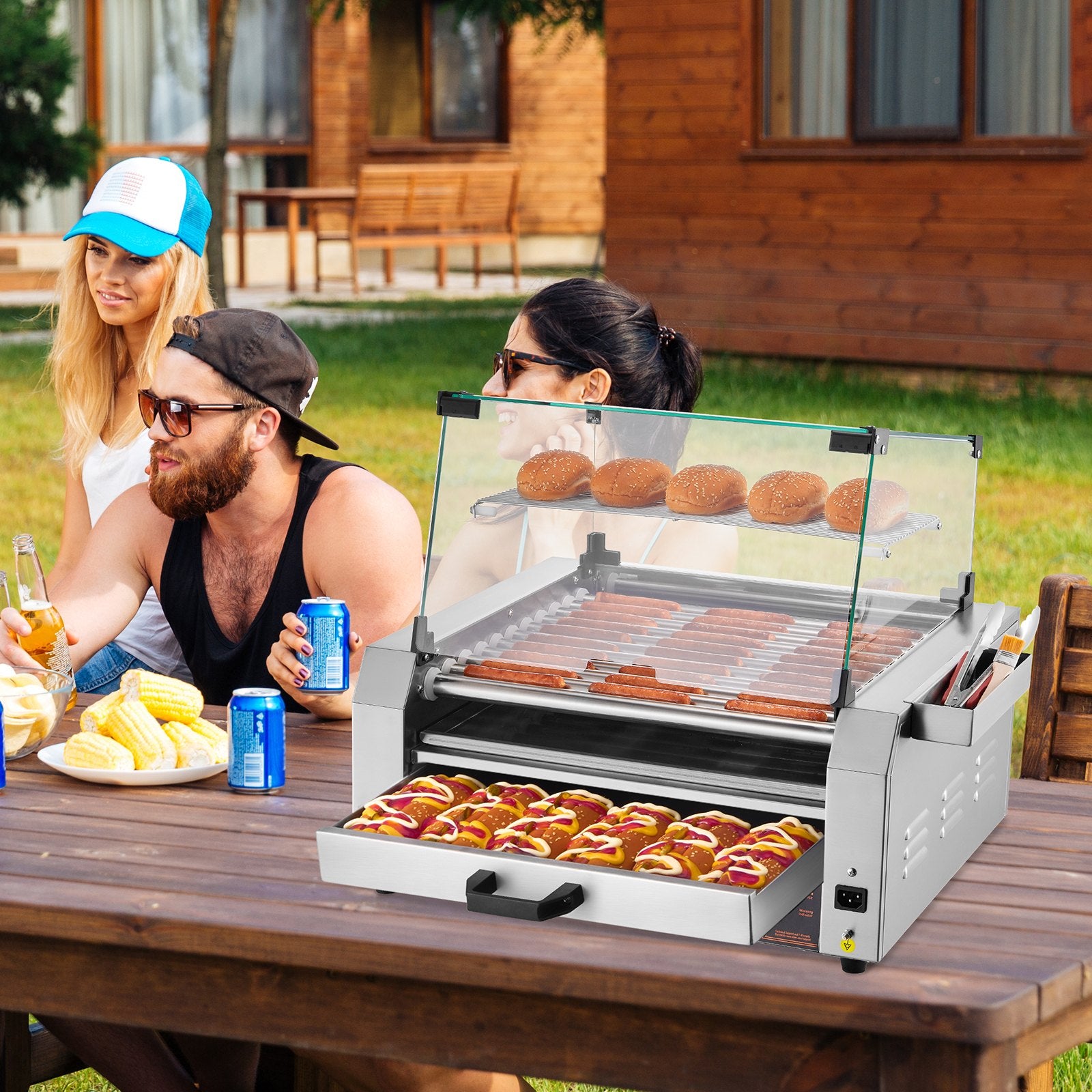 Dešrainių kepimo aparatas VEVOR HD11, 2400W