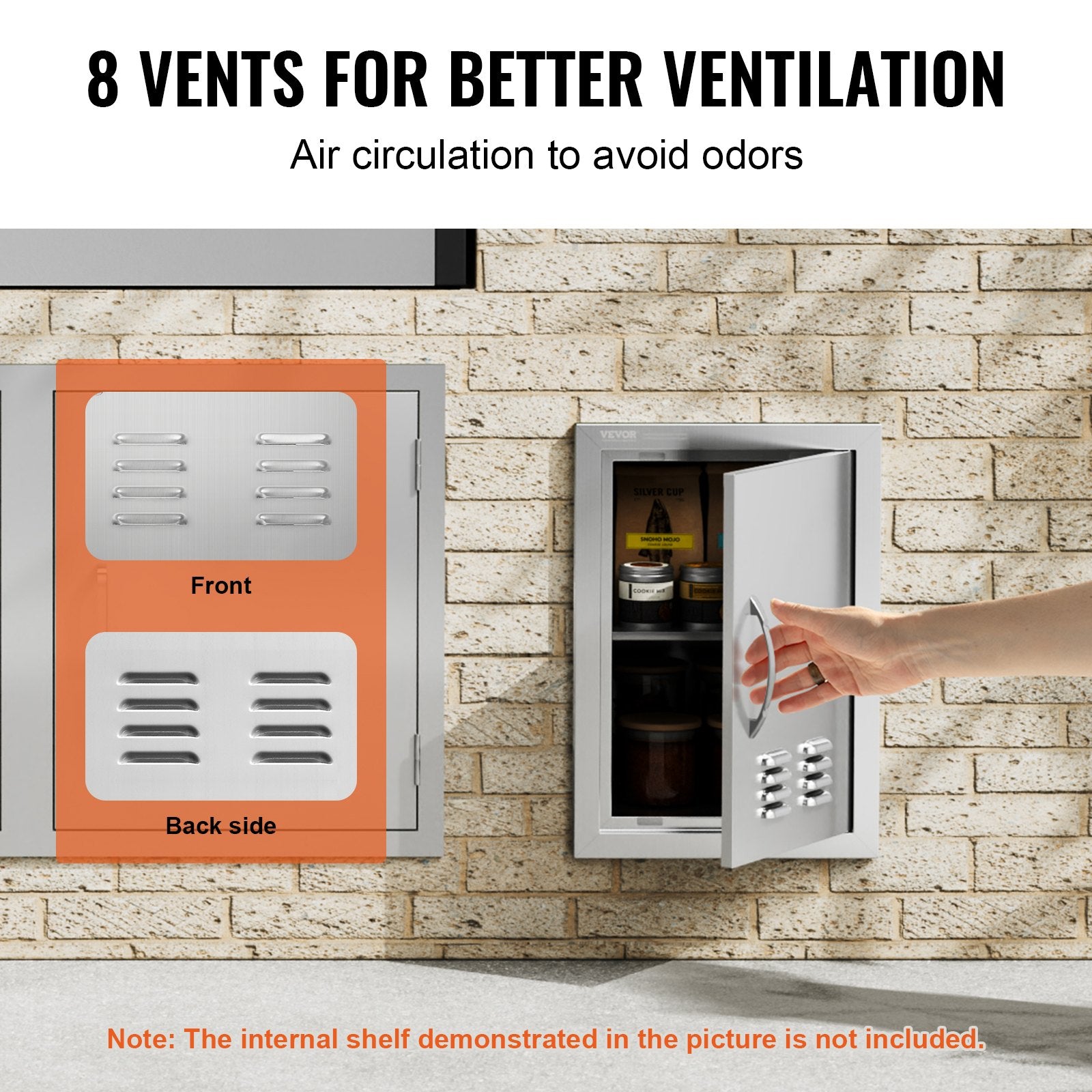 Lauko virtuvės durelės VEVOR B014D, 356x508 mm