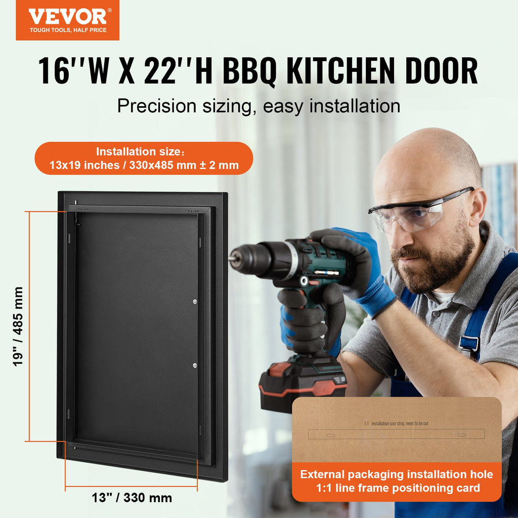 Lauko virtuvės durelės VEVOR B016D, 415x570 mm