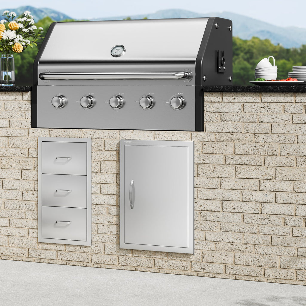 Lauko virtuvės durelės VEVOR B017D, 432x610 mm