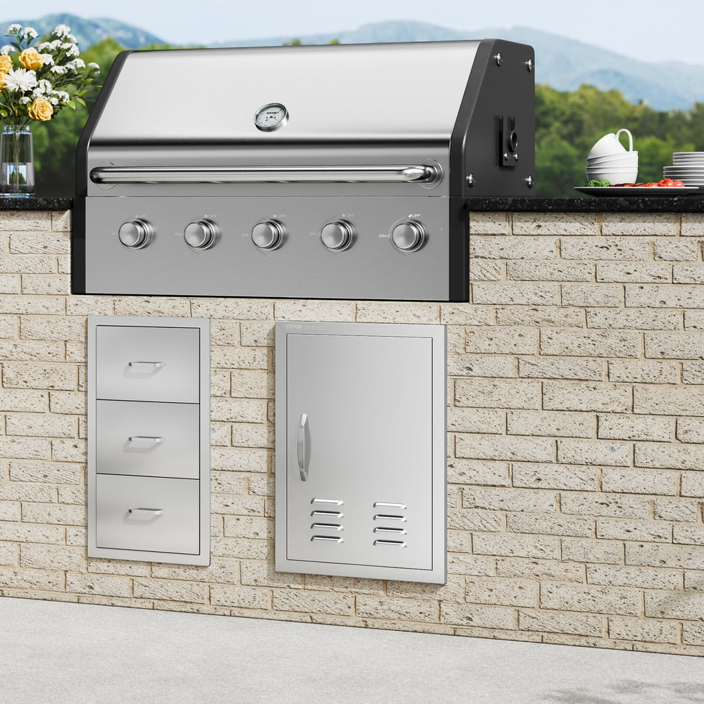 Lauko virtuvės durelės VEVOR BH-001, 610x431 mm
