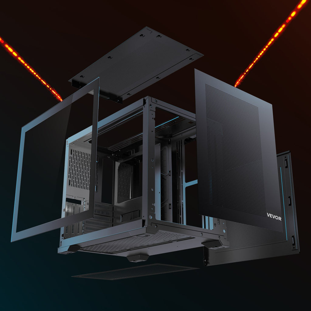 Kompiuterio korpusas VEVOR K21, dviejų kamerų konstrukcija