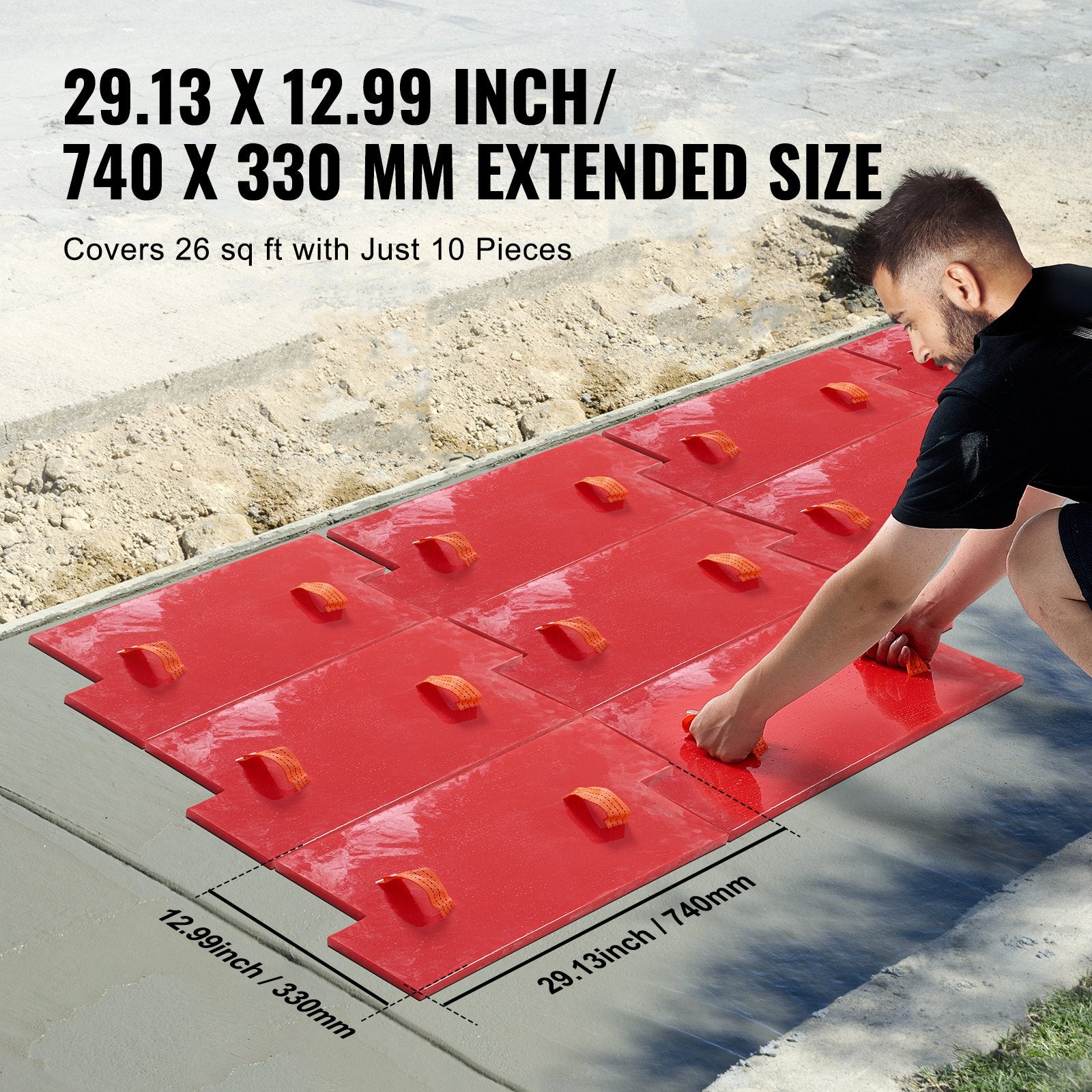 Betono štampavimo kilimėlis VEVOR YX-07, 740 x 330 mm