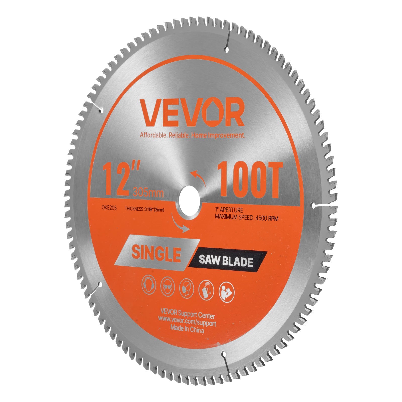 Diskinis pjūklas metalui VEVOR 305*3.0*25.4-100T, 305 mm