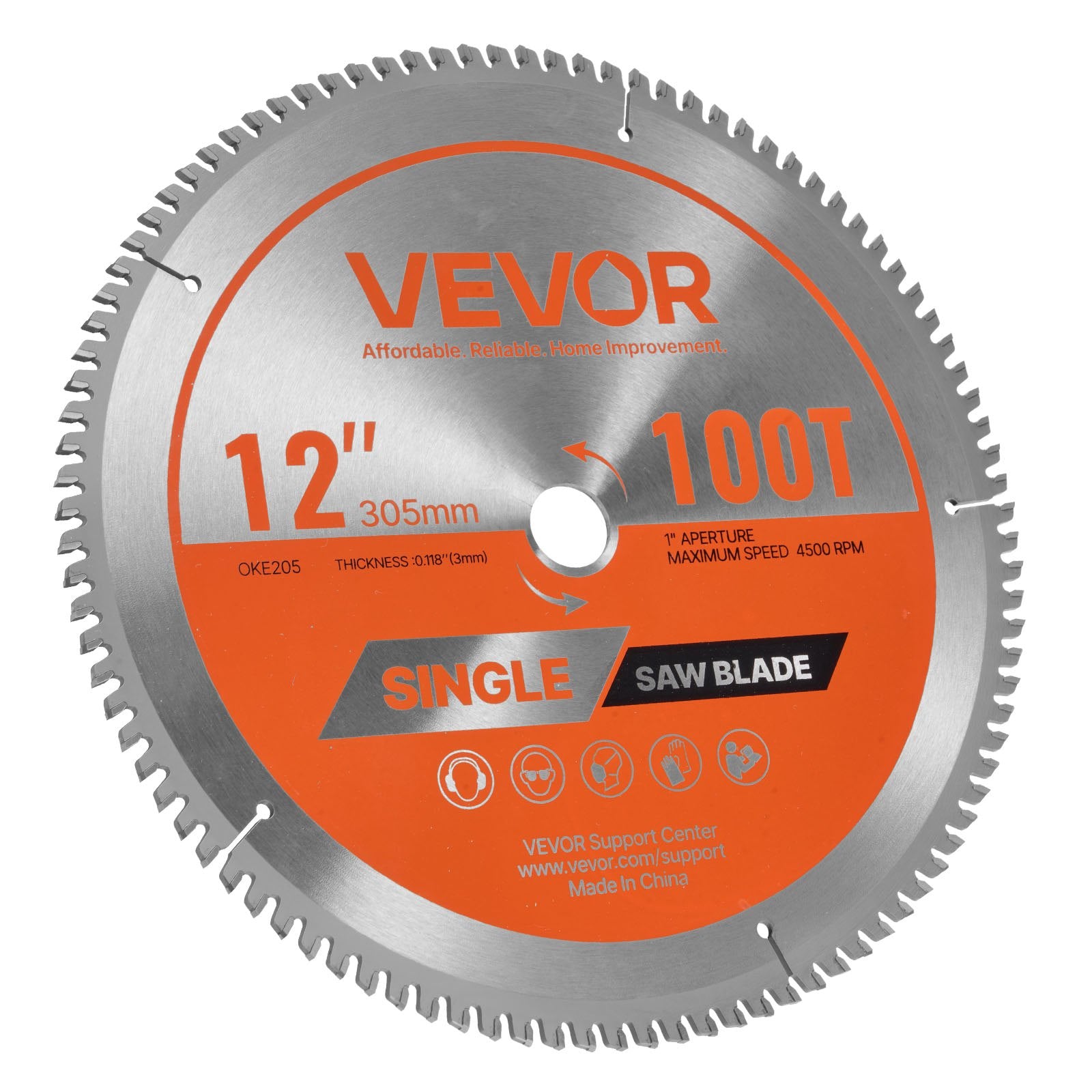 Diskinis pjūklas metalui VEVOR 305*3.0*25.4-100T, 305 mm