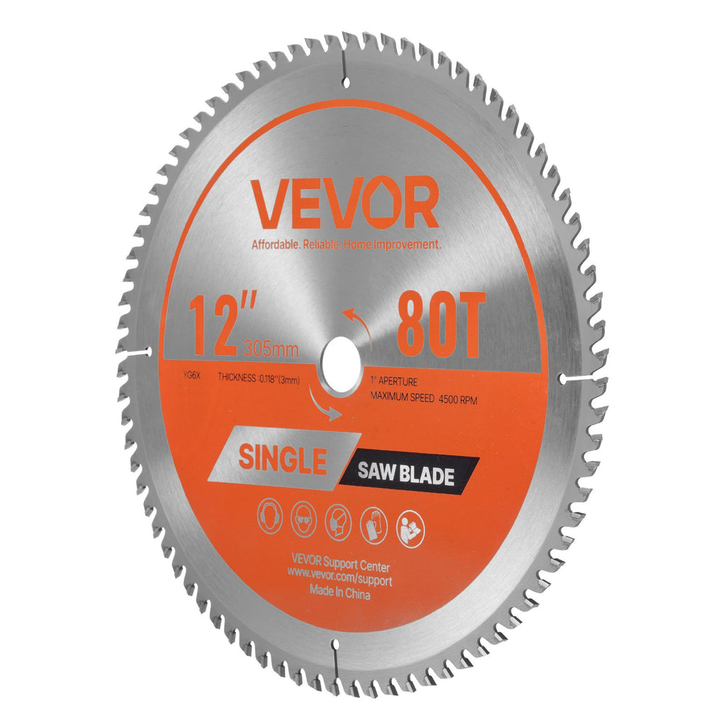 Diskinio pjūklo diskas medžiui VEVOR 305*3.0*25.4-80T, 305 mm