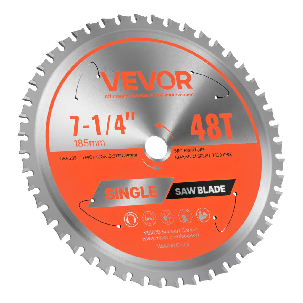Diskinio pjūklo diskas metalui VEVOR 185*1.8*15.875-48T, 185 mm