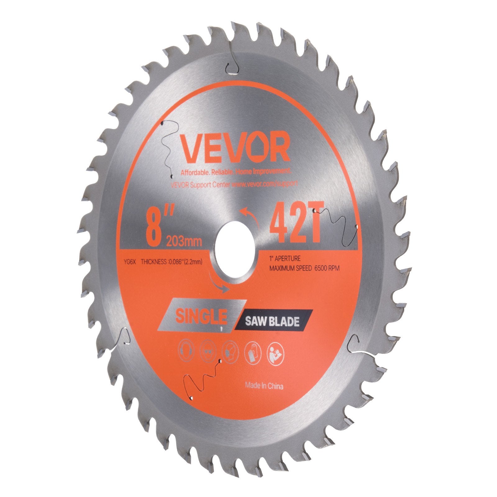 Diskinio pjūklo diskas VEVOR 203*2.2*25.4-42T, 203 mm
