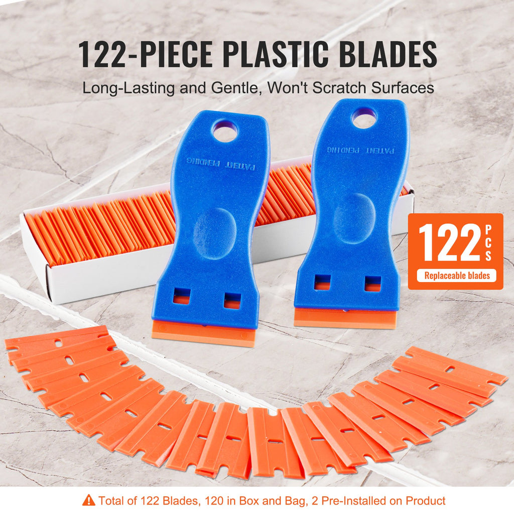 Plastikinis grandiklis VEVOR CN052, 120 vnt. atsarginių peiliukų