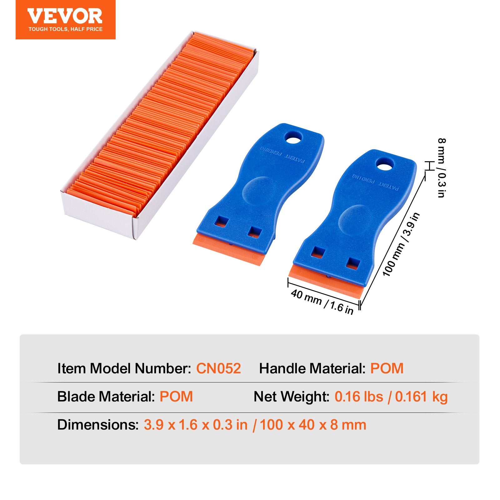 Plastikinis grandiklis VEVOR CN052, 120 vnt. atsarginių peiliukų