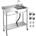 Nerūdijančio plieno plautuvė VEVOR SS100-3, 1000 x 500 x 1055 mm