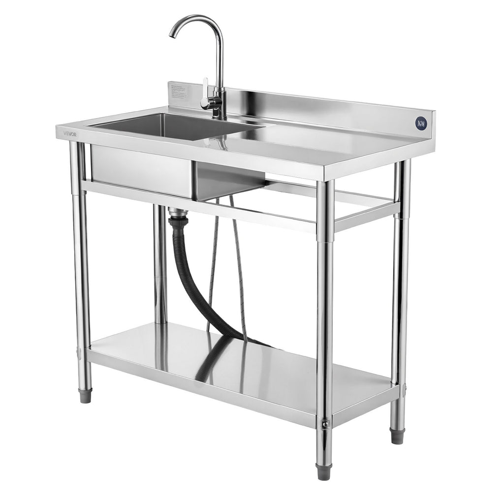 Nerūdijančio plieno plautuvė VEVOR SS100-1, 1000 x 500 x 940 mm