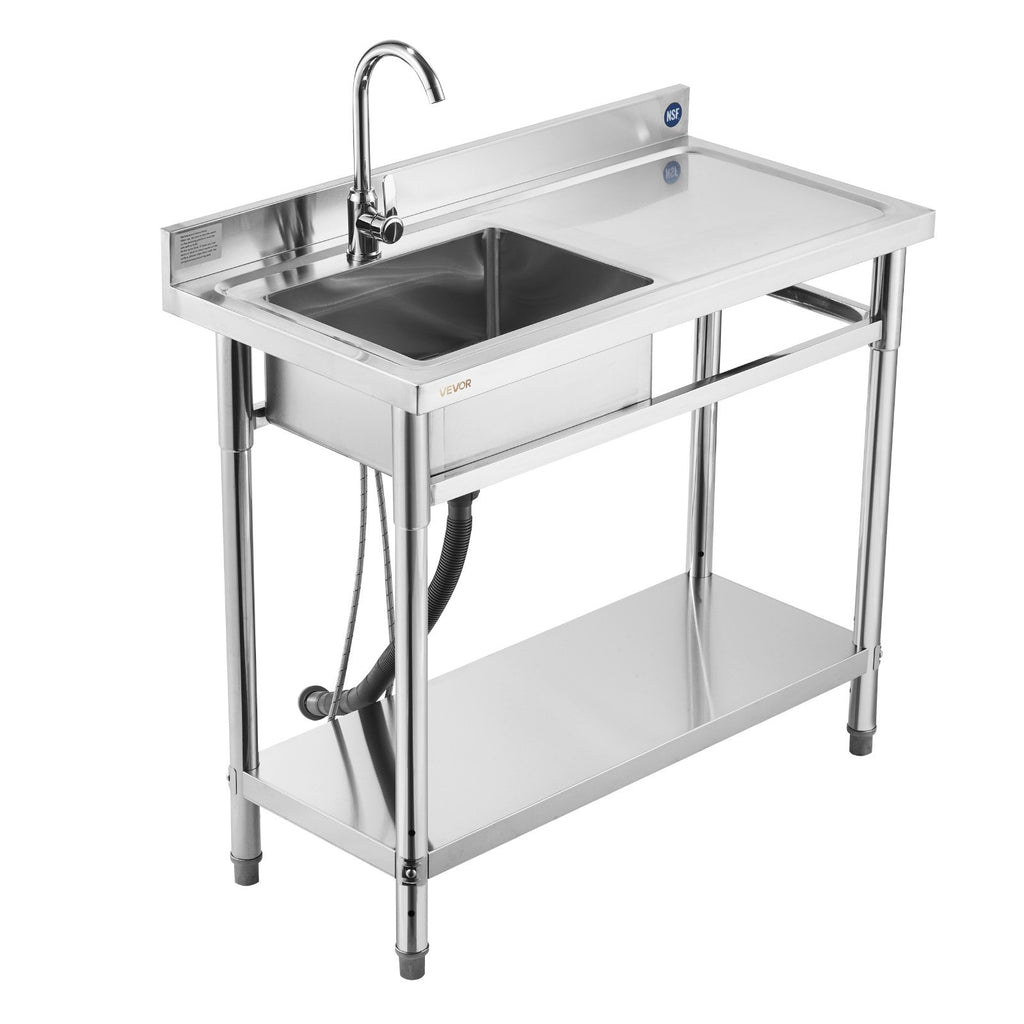 Nerūdijančio plieno plautuvė VEVOR SS100-1, 1000 x 500 x 940 mm