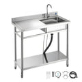 Nerūdijančio plieno plautuvė VEVOR SS100-2, 1000 x 500 x 940 mm