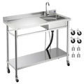 Nerūdijančio plieno plautuvė VEVOR SS1200-4, 1200 x 500 x 1055 mm