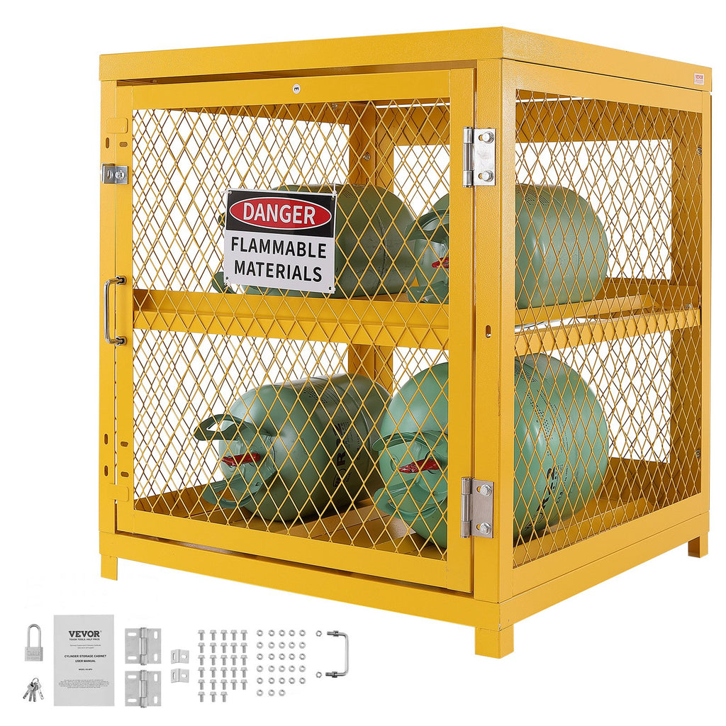 Dujų balionų laikymo spinta VEVOR SS-QPG, 4 x 15 kg talpa