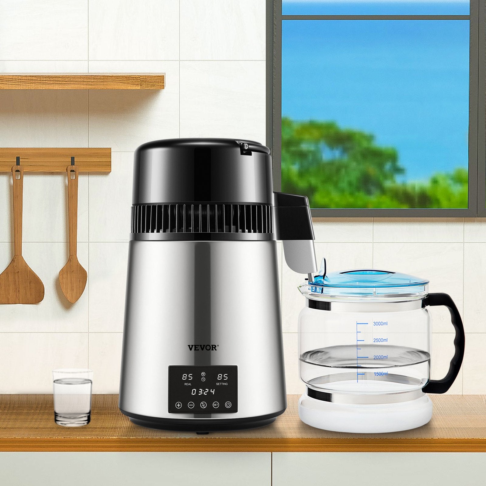 Vandens distiliatorius VEVOR YMK40230, 1,5 l/val.