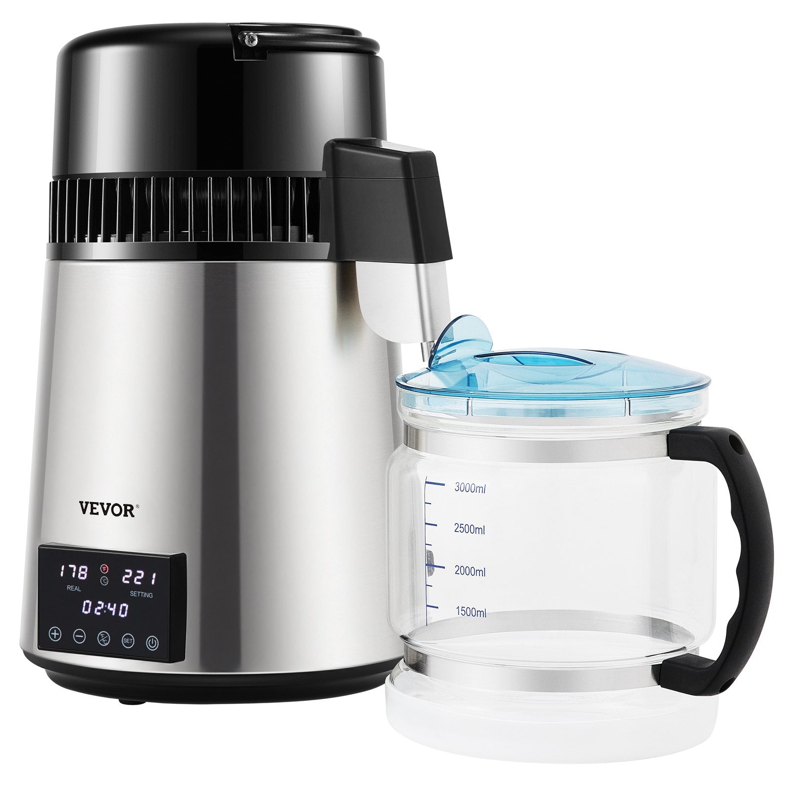 Vandens distiliatorius VEVOR YMK40230, 1,5 l/val.