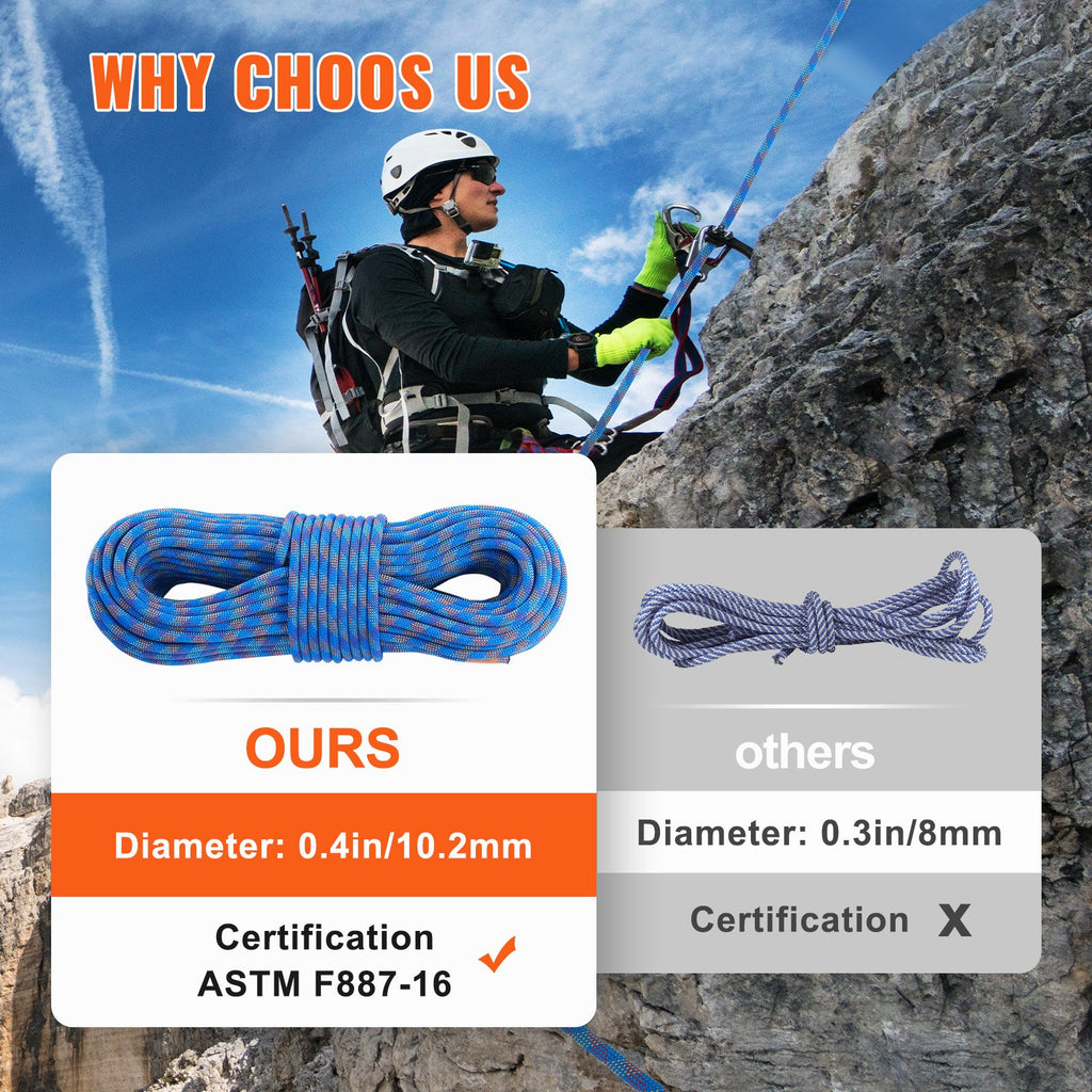 Dinaminė laipiojimo virvė VEVOR ROPE-D-102-230, 70 m