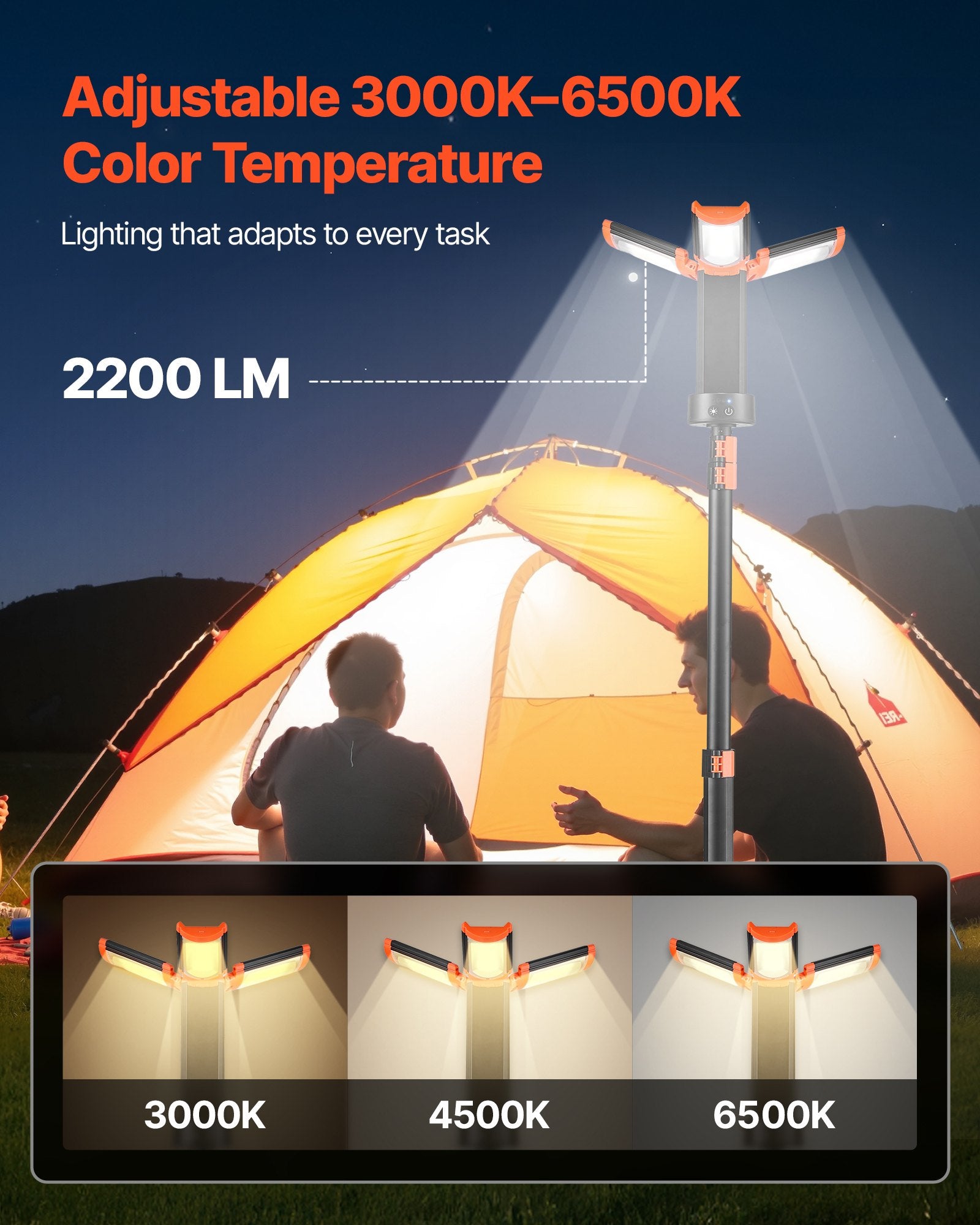 LED darbinis šviestuvas VEVOR RBLDGZD-001, 2200 lm