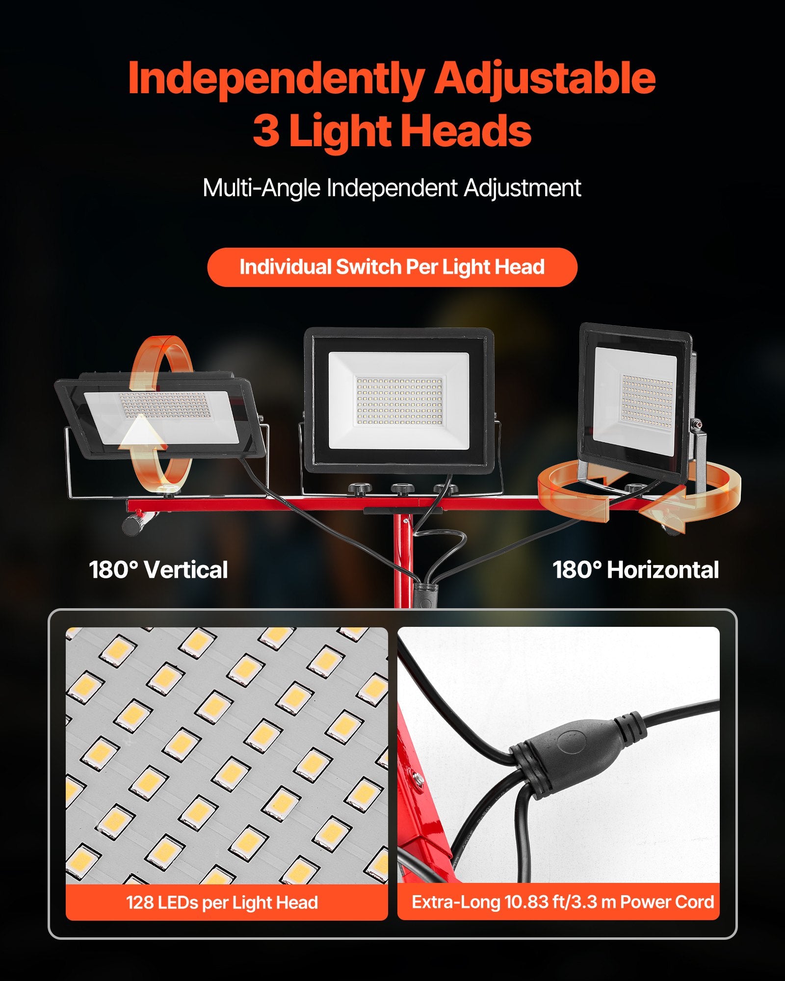 LED darbinis šviestuvas VEVOR RBSDGZD-006, 21000 lm