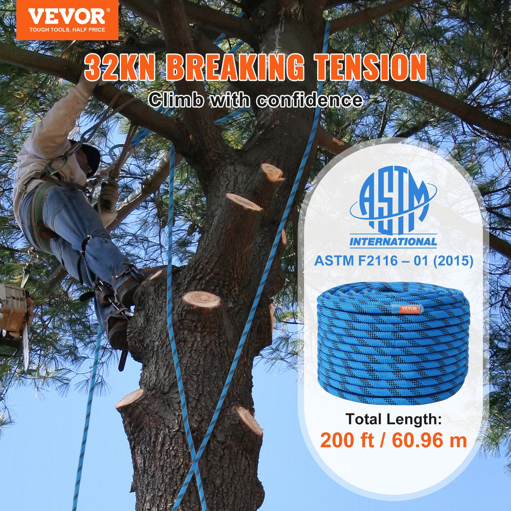 Statinė laipiojimo virvė VEVOR NTE-200-12.7, 60,9 m