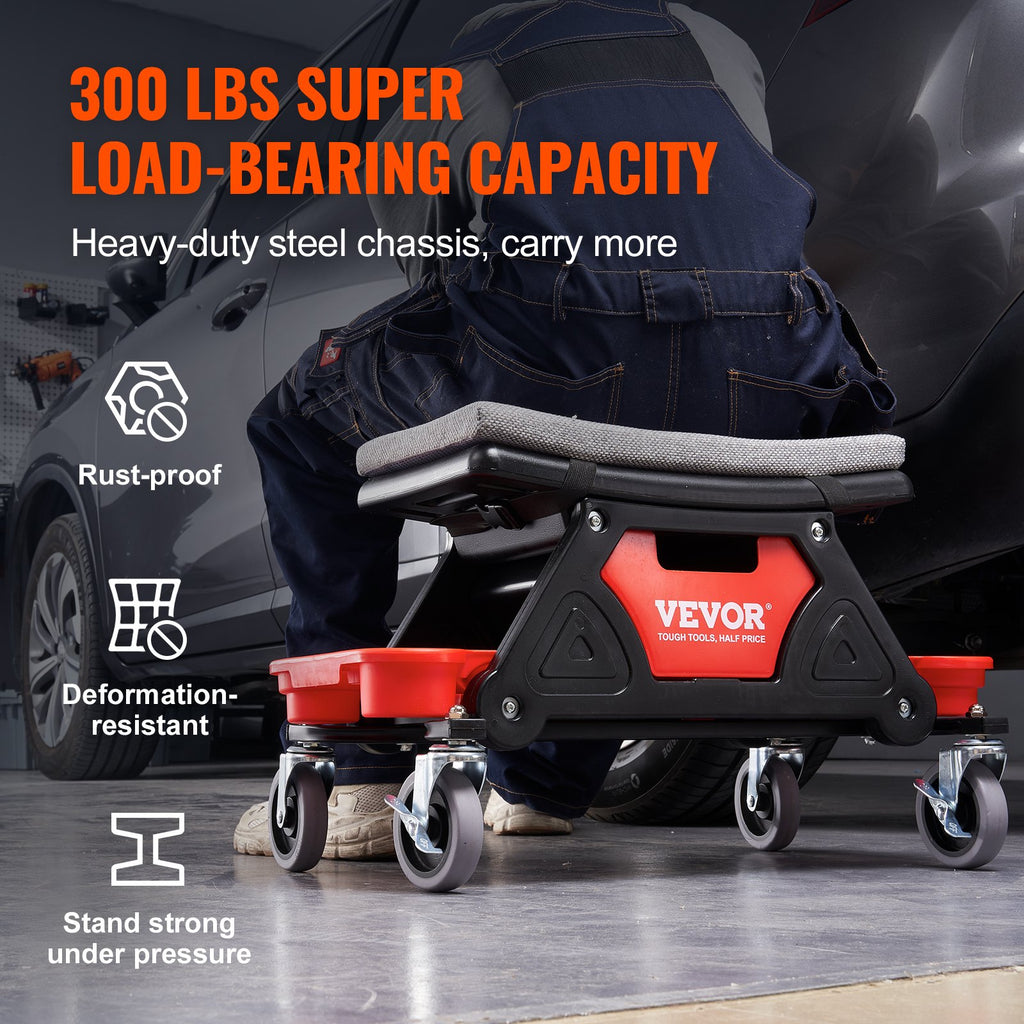 Mechaniko kėdė VEVOR BLC9010, 136 kg keliamoji galia