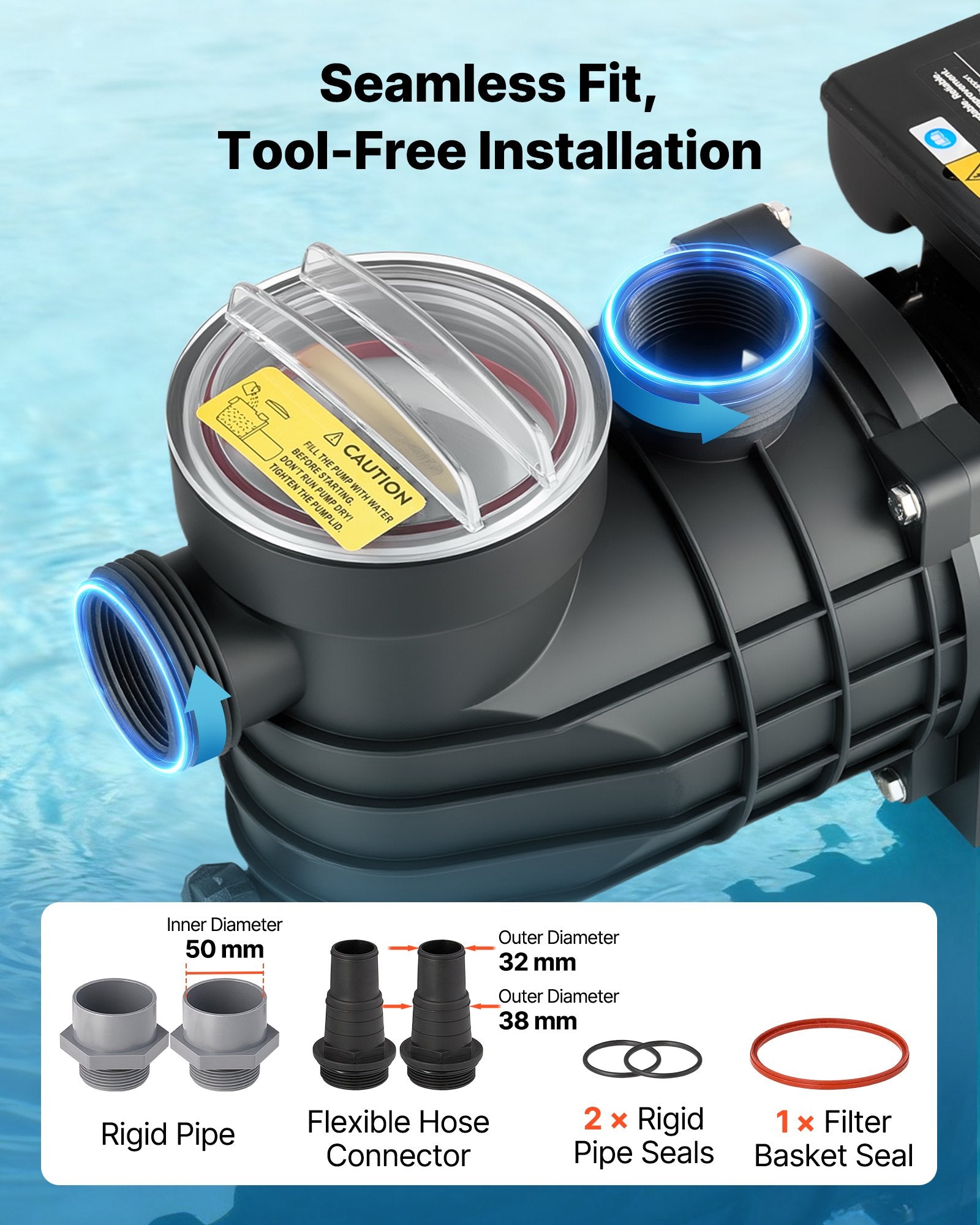 Antžeminių baseinų siurblys VEVOR HCP250, 250 W