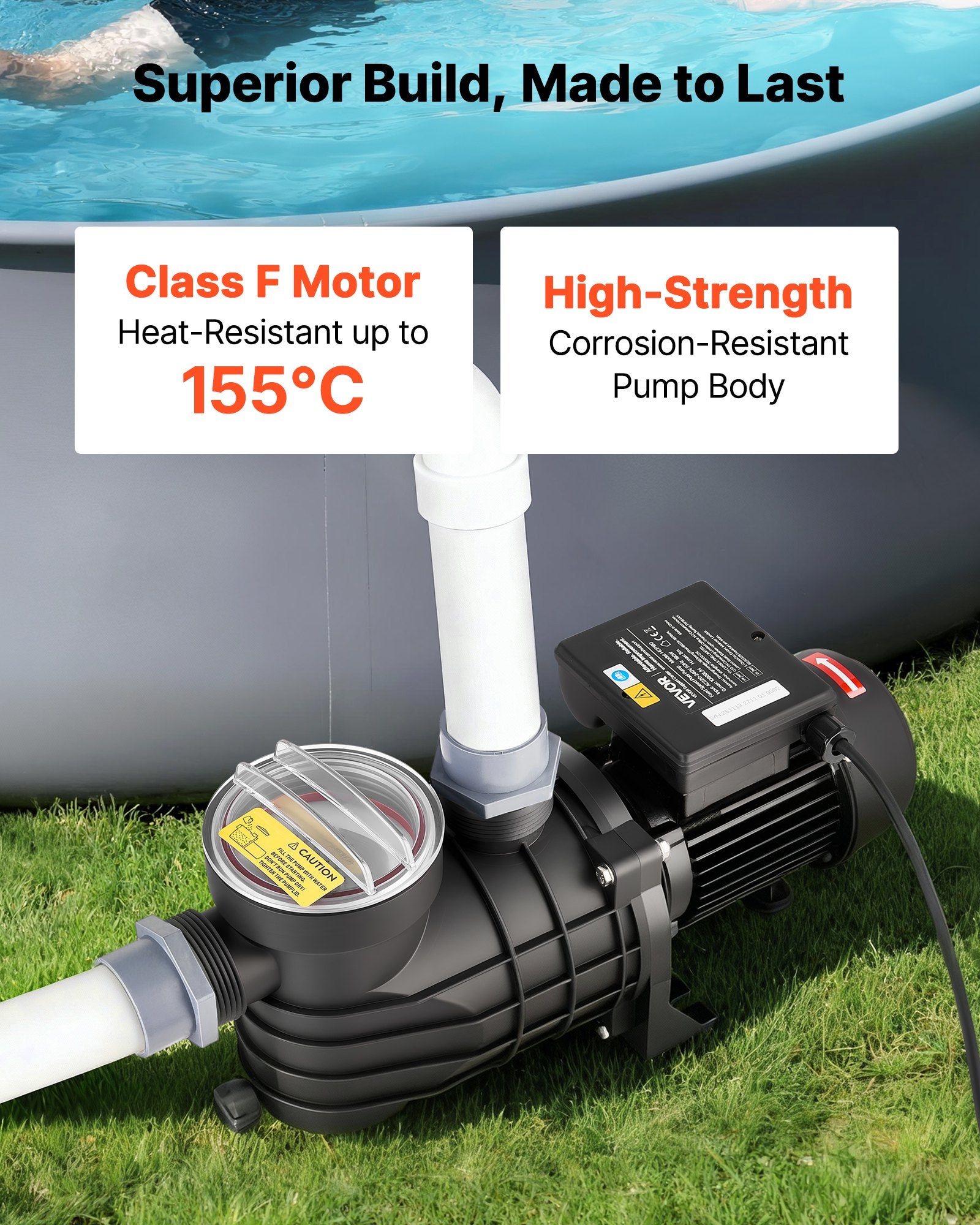 Antžeminių baseinų siurblys VEVOR HCP250, 250 W