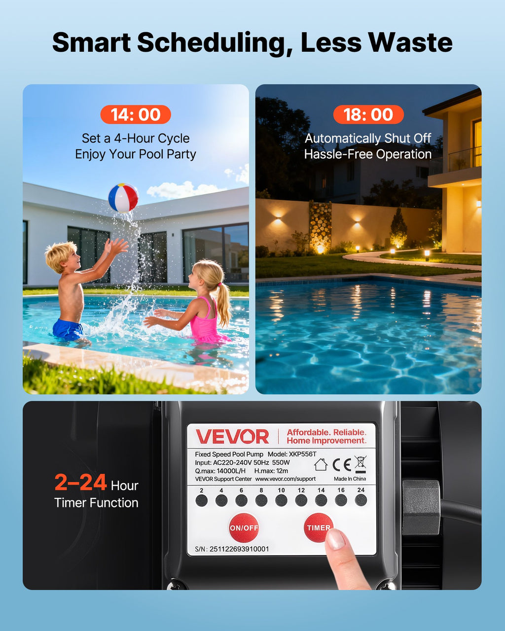Baseino siurblys VEVOR XKP556T, 550W