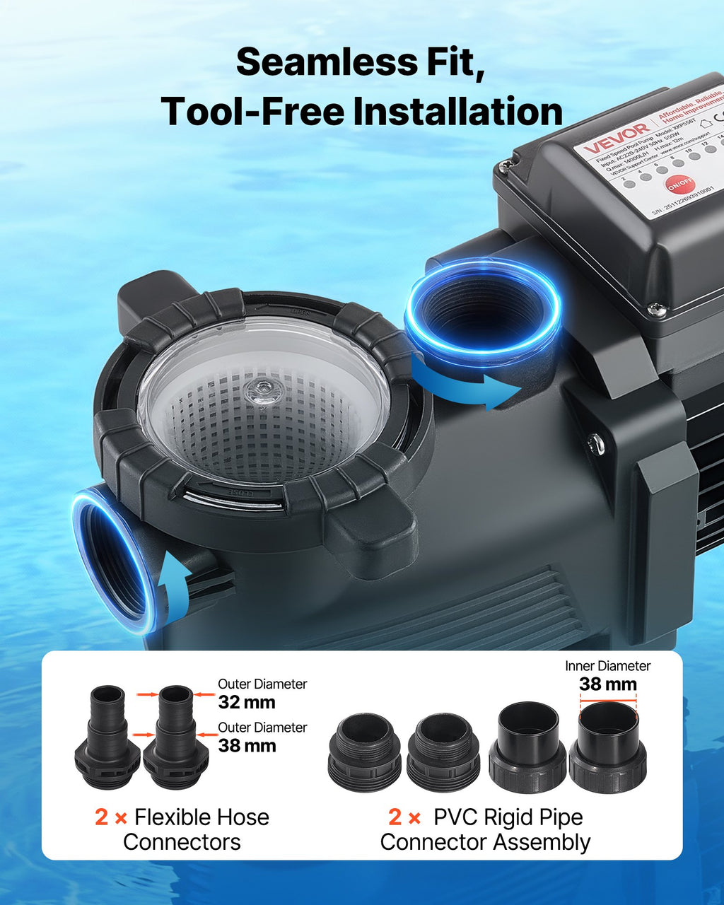 Baseino siurblys VEVOR XKP556T, 550W
