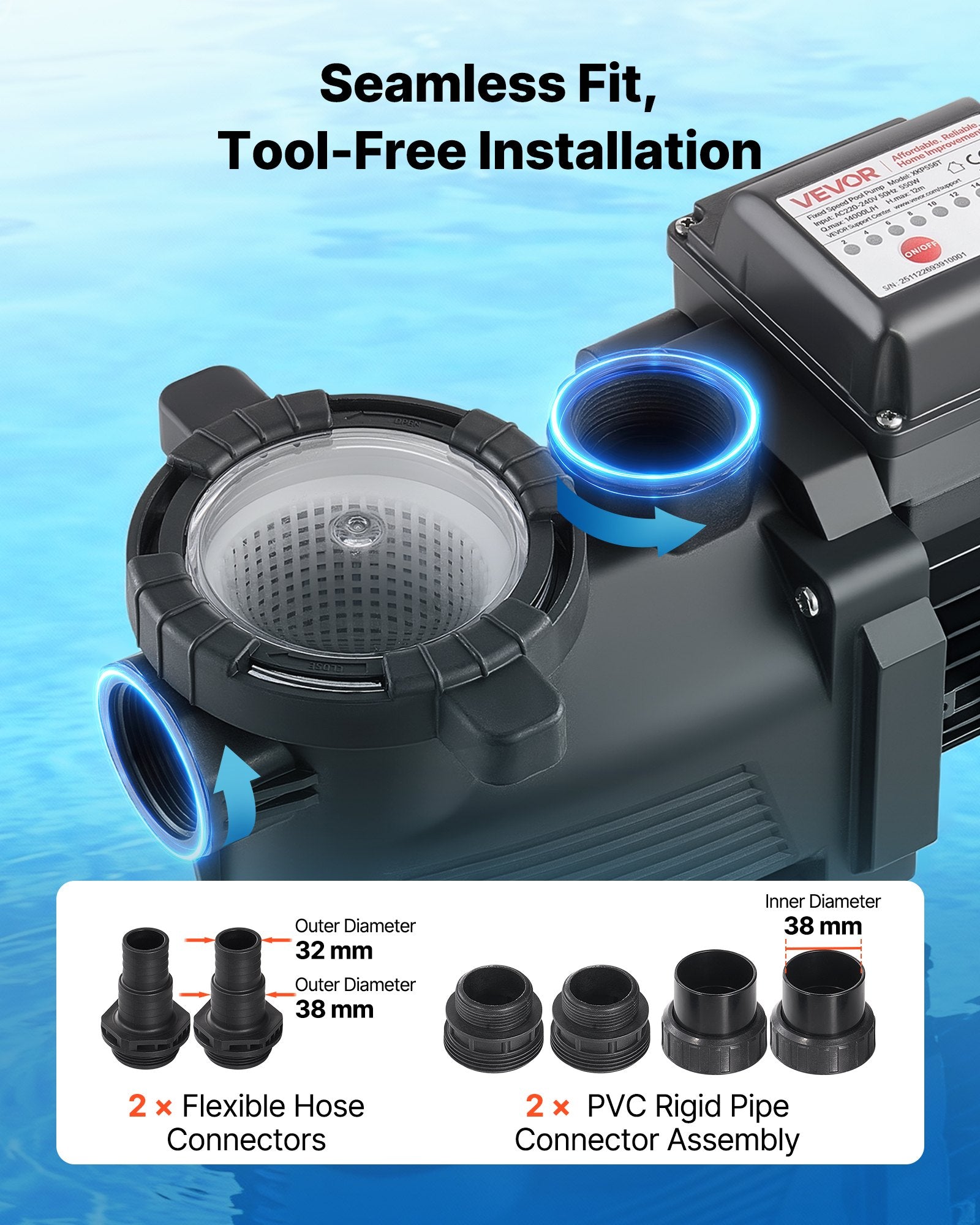 Baseino siurblys VEVOR XKP556T, 550W