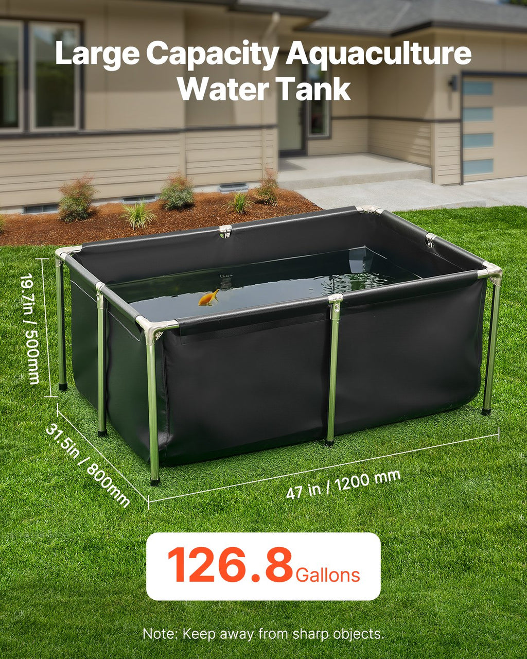 Sulankstomas tvenkinys žuvims VEVOR DS-204, 480 l