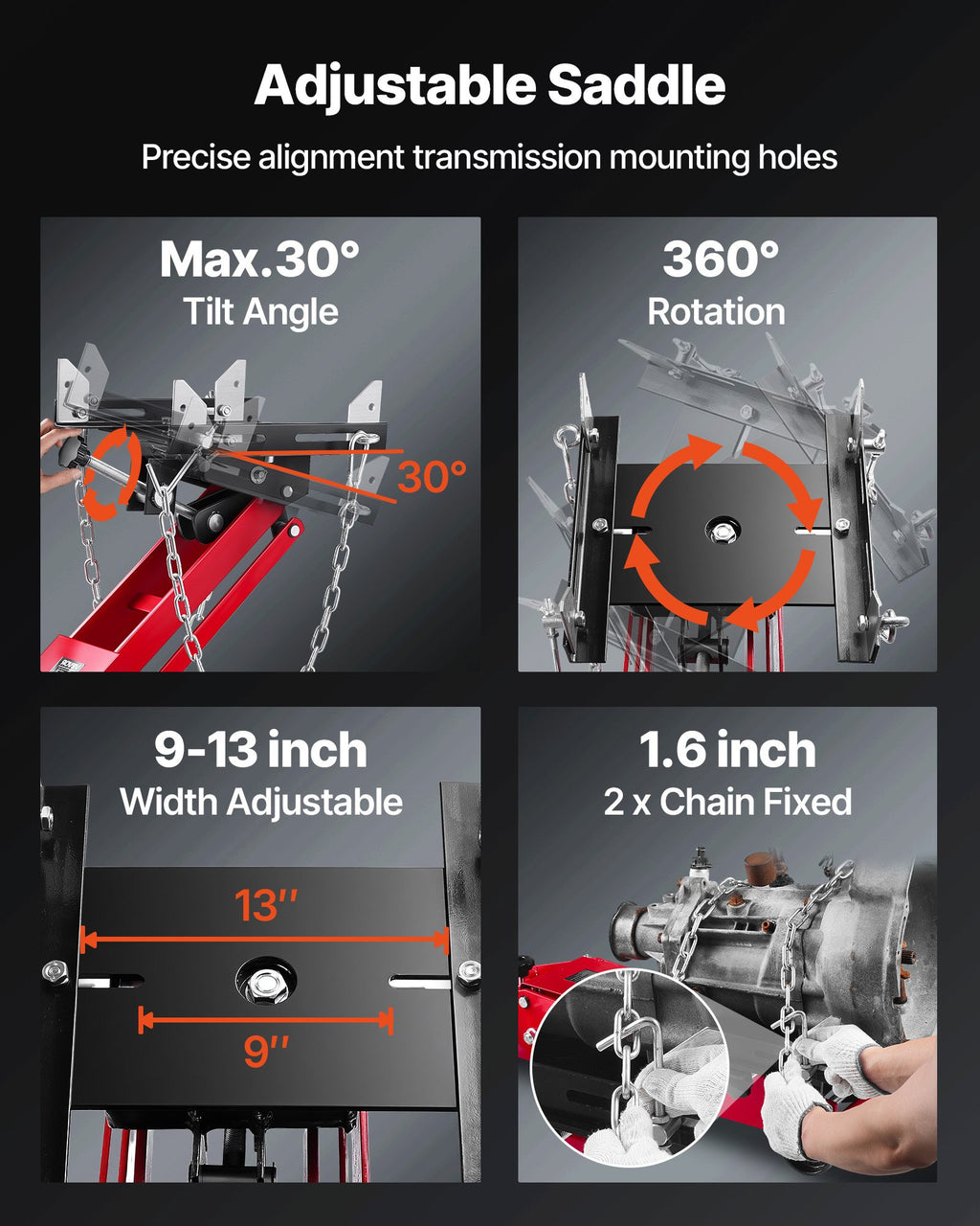 Žemo profilio transmisinis keltuvas VEVOR YSQ-A-050, 0,45 t