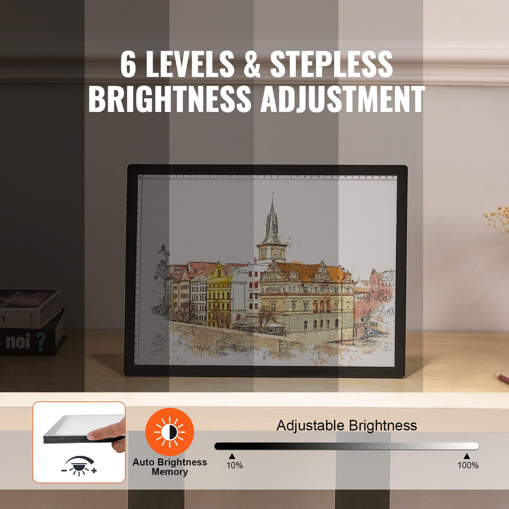 LED šviesos lentelė VEVOR A3-D28, A3 formatas, įkraunama