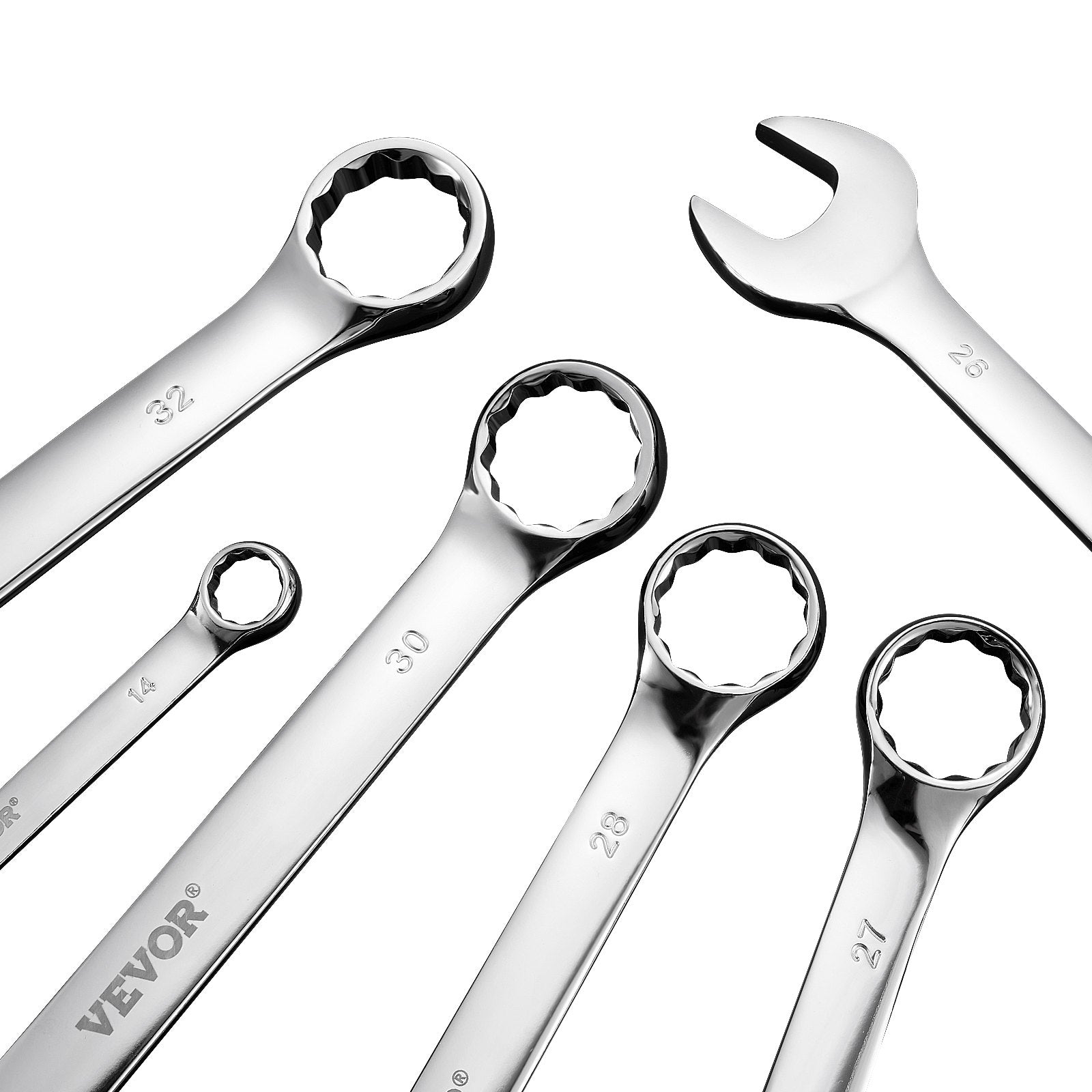Kombinuotų raktų rinkinys VEVOR L0025B, 25 vnt. (6–32 mm)